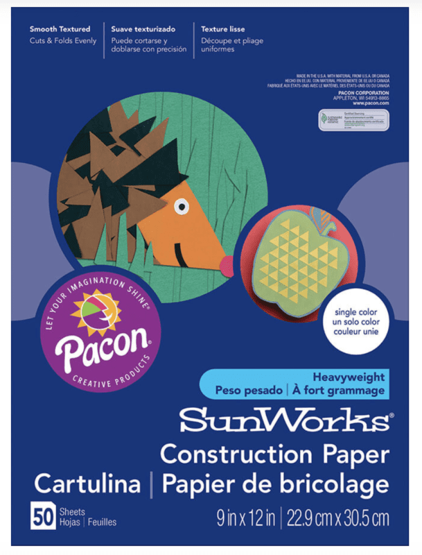 Multi-Color Construction Paper (9”x 12”)