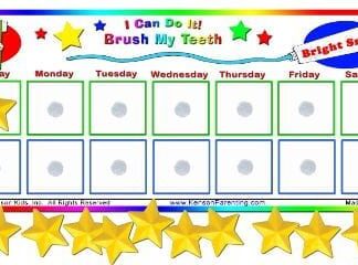 Brushing teeth chart toy store