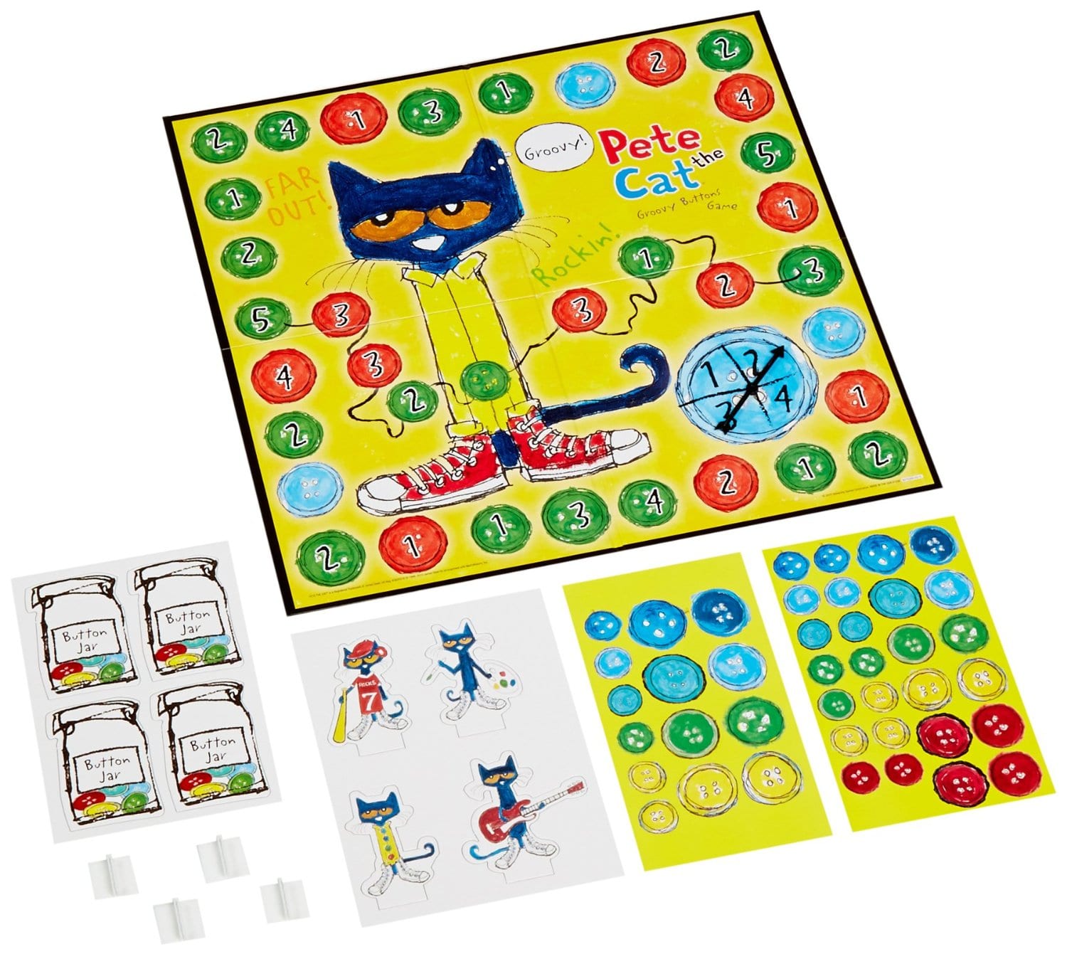 Pete the Cat Groovy Buttons Game – Lost and Farm