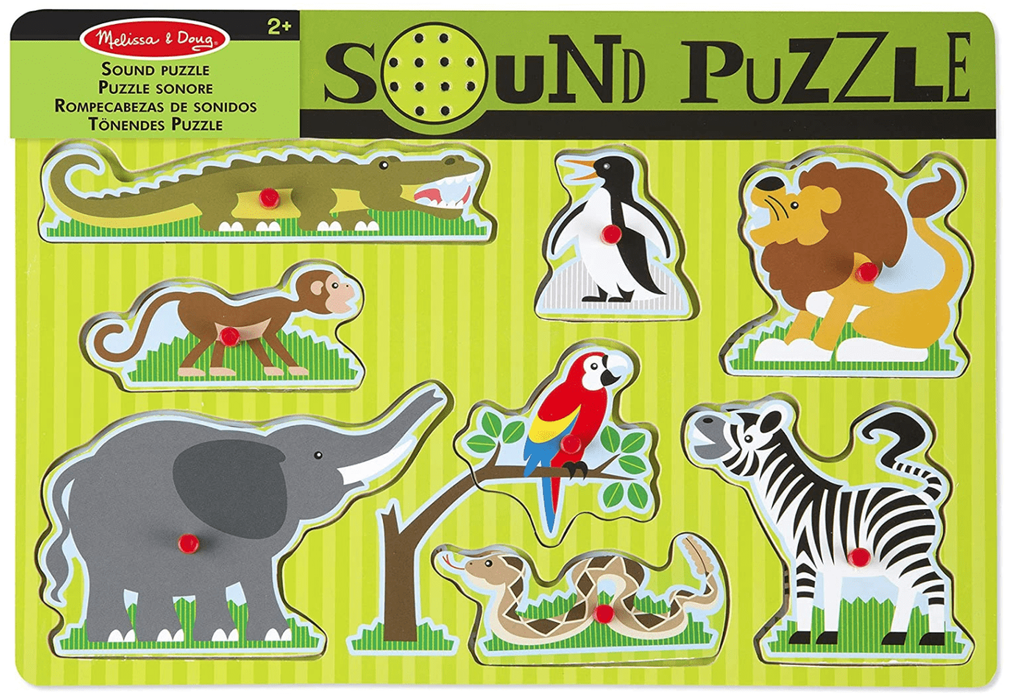Zoo Animals Sound Puzzle – 8 pieces