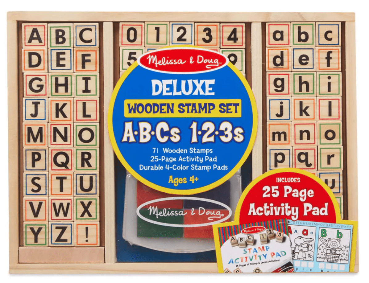 Wooden Stamp Set - Deluxe ABC's & 123's – Foothill Mercantile