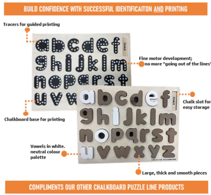 Chalkboard Lowercase Letter Puzzle